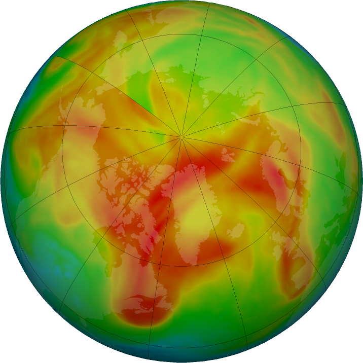 Arctic ozone map for 23 March 2017